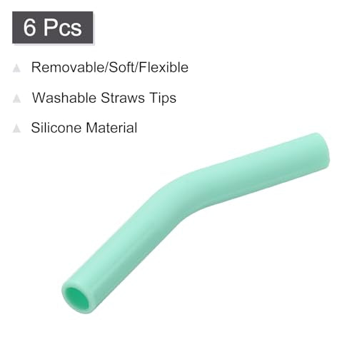6Pcs Silicone Straw Tips (6 Count)