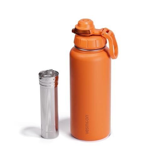 Vessence 32 Oz Stainless Steel Tea Infuser Bottle for Loose Leaf Tea