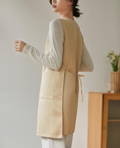 Unisex Cobbler Apron with 3 Deep Pockets Smock Vest Apron