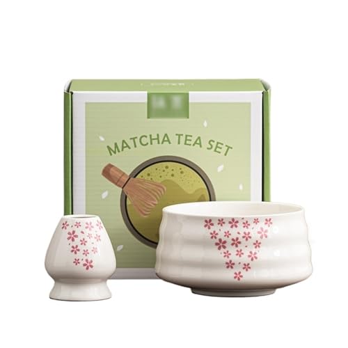 Ceramic Matcha Kit for Breakfast Afternoon Tea Contains Bowl Tea Brush Stand