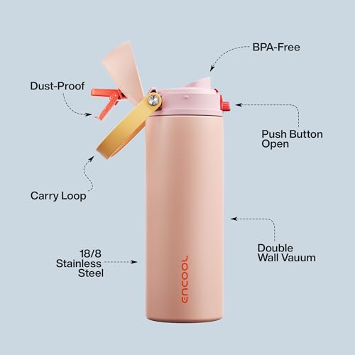 Insulated Water Bottle with Straw