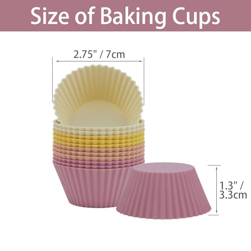 Silicone Baking Muffin Cups 12 Pack (12 Count)