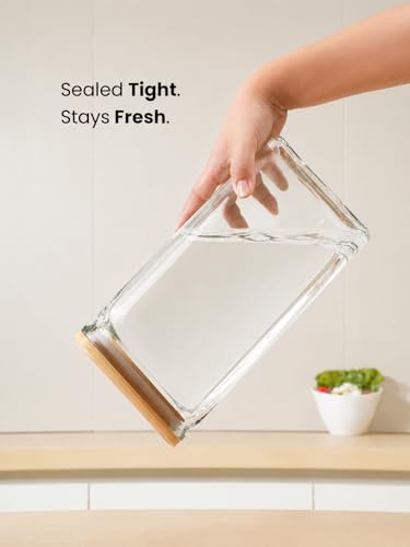 Glass Storage Jars with Bamboo Lid