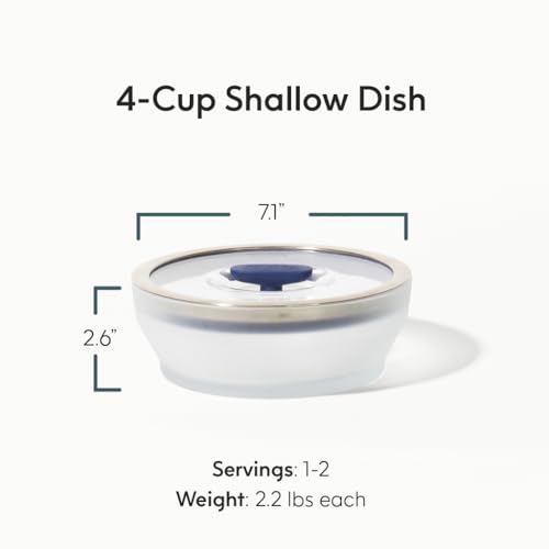 4 Cup Microwave Cookware Glass Container with Lid