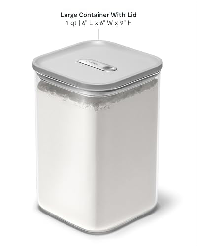 4 qt Glass Airtight Food Storage Container with Lid