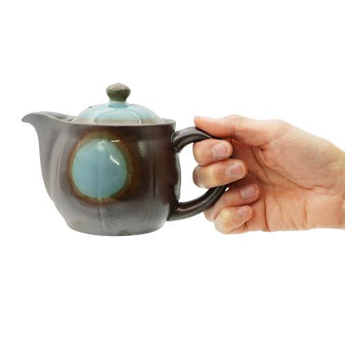 Japanese Banko Ware Teapot with Removable Stainless Steel Strainer