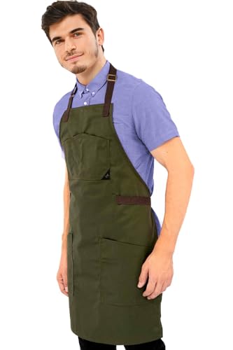 Chef Apron Professional Green Twill