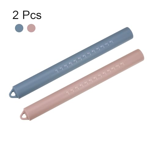 2pcs Silicone Rolling Pin 10" Stainless Silicone Surface Non (2 Count)