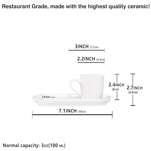 Italian Style Espresso Cup Set of 4 (4 Count)