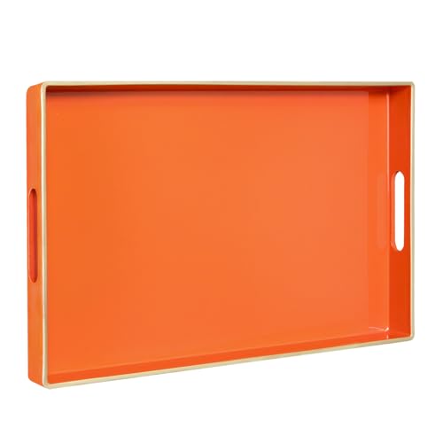 Orange Decorative Tray for Coffee Table