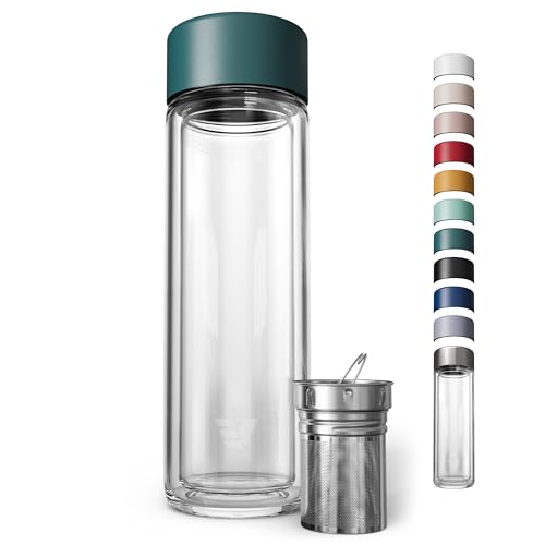 Glass Multi Tea Infuser Bottle 14oz