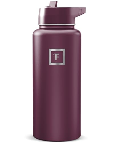 32 oz Wide Mouth Water Bottle with Straw