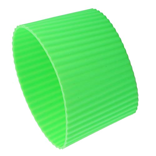 Silicone Nonslip Glass Bottle Mug Cup Sleeve Protector Cover Green
