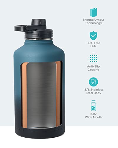 Half Gallon Water Jug Insulated Stainless Steel