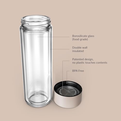 Glass Multi Tea Infuser Bottle 14oz