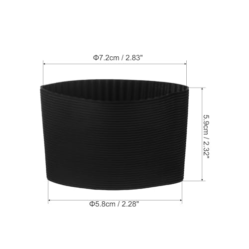 3Pcs Coffee Cup Sleeve Silicone Non (4 Count)
