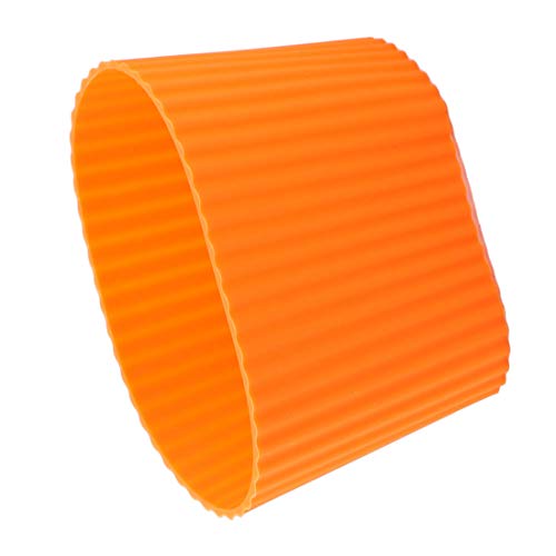 Silicone Nonslip Glass Bottle Mug Cup Sleeve Protector Cover Orange
