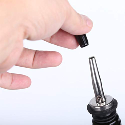 100 Pcs Pourers Dust Covers Olive Oil Liquor Bottle Pour Spout Cover Rubber Caps (100 Count)