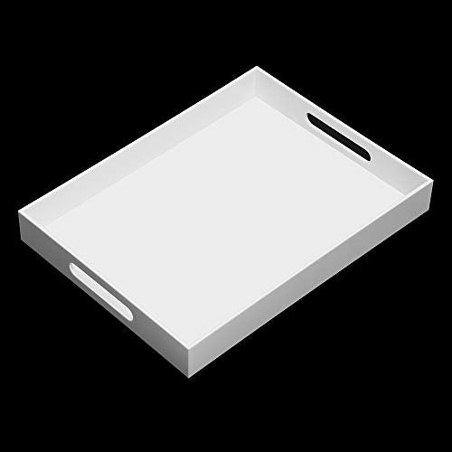 Glossy White Acrylic Serving Tray
