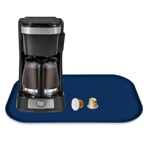 Silicone Coffee Maker Mat with Lip for Countertops