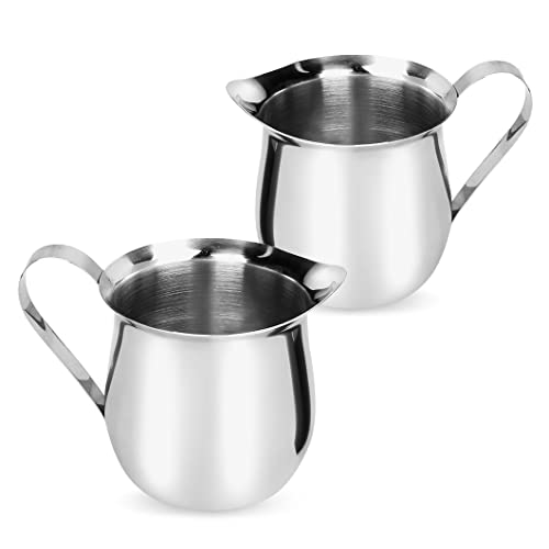 2Pcs 1.5 oz Milk Frothing Pitcher Stainless Steel Small Bell