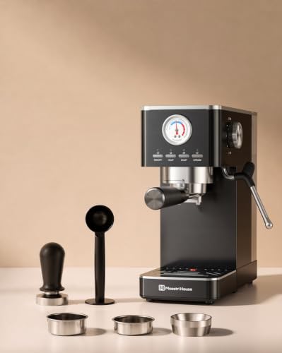 Slim Espresso Machine with Milk Frother