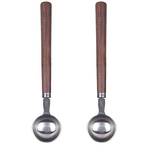 Wooden Long Handle Coffee Bean Scoops 1 tbsp for Ground Coffee
