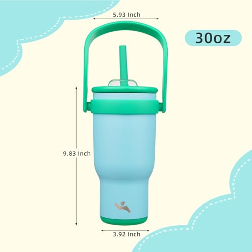 30 oz Tumbler with Handle and Straw