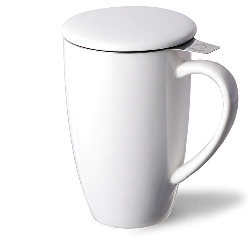 Sweejar Porcelain Tea Infuser Cup with Lid