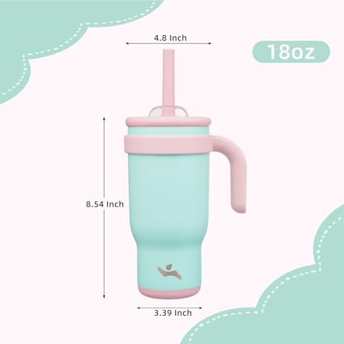 18 oz Tumbler with Handle and Straw