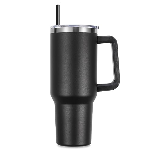 40 oz Tumbler with Handle and Straw