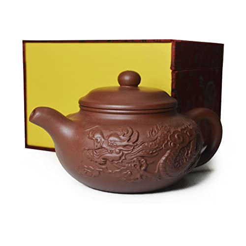 Teapot 8.6oz Chinese Dragon Yixing Clay Zisha Classics Pot Genuine Black Infusers Tea