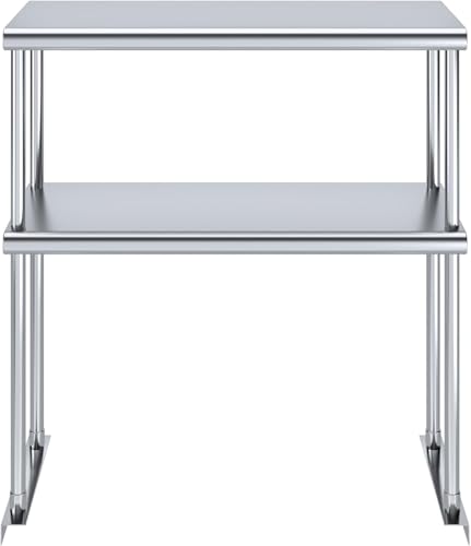 30" x 12" NSF Stainless Steel Double Overshelf