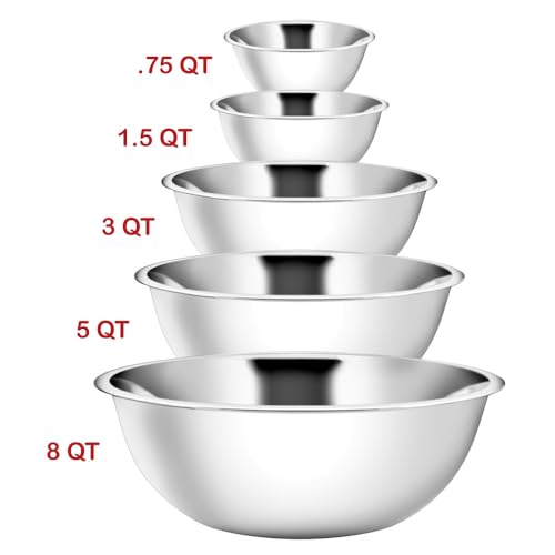 Stainless Steel Mixing Bowls Set of 5