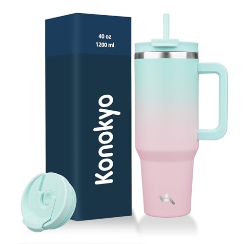 40 oz Insulated Tumbler Water Bottle with Handle