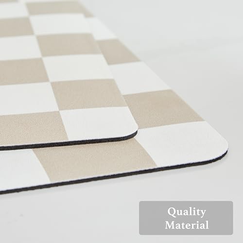 Checkered Dish Drying Mat for Kitchen Counter