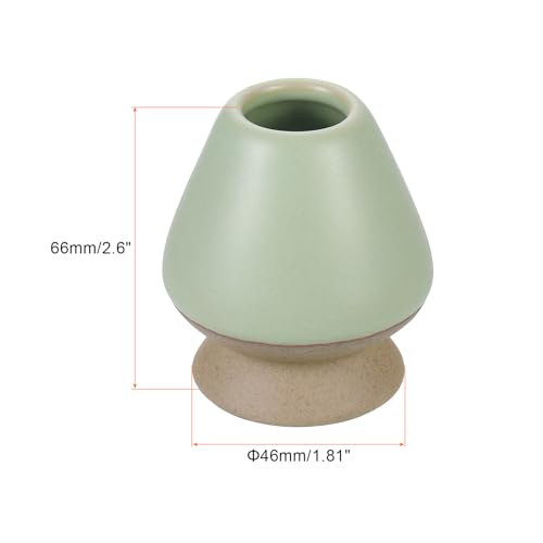 Ceramic Chasen Stand 66mm Matcha Whisk Holder Gray Green