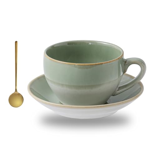 Porcelain Coffee Cup with Saucer Spoon