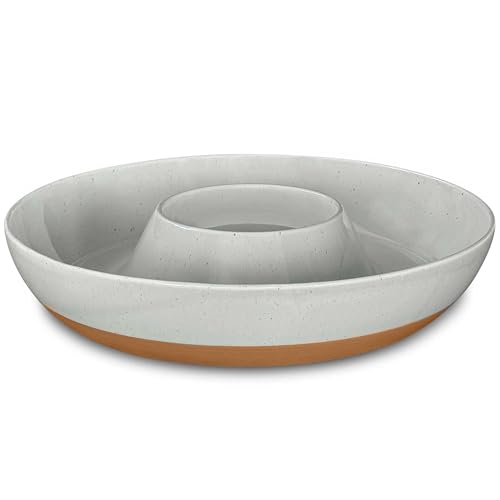 Ceramic Chips and Dip Serving Tray