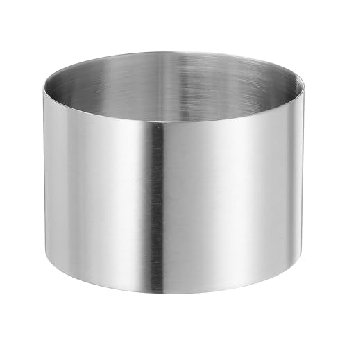 Round Cake Ring 2.95 x 2 Inch Seamless Stainless Steel Pastry Mousse Dessert Ring Mirror Coating for Baking Cooking Making Tool
