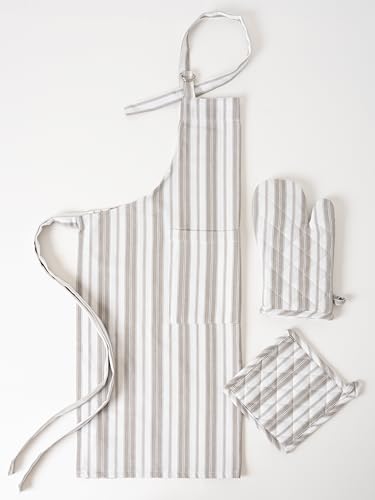 1 Oven Mitt 1 PotHolder & 1 Kitchen Apron Set