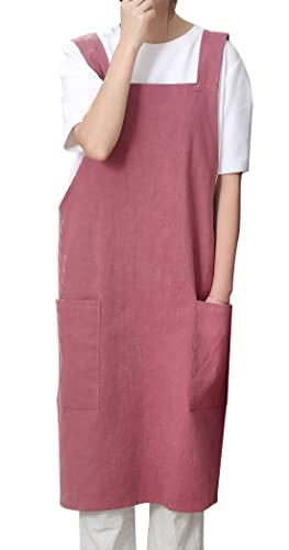 Soft Cotton Linen Apron for Women