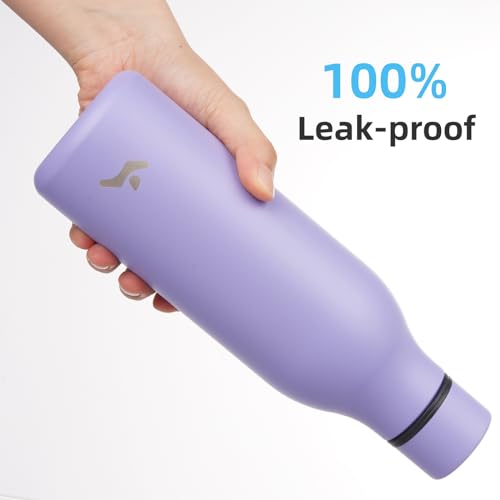 18 oz Insulated Stainless Steel Metal Water Bottle with Strap