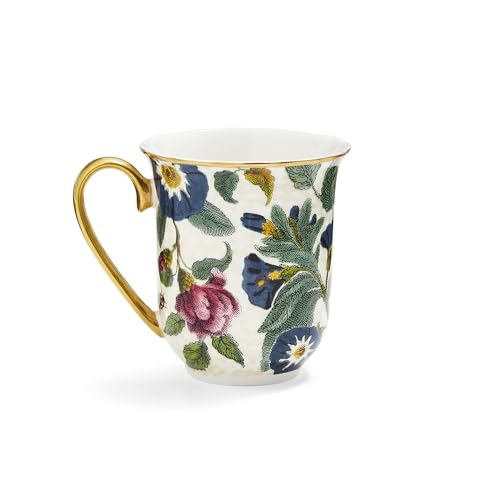 Creatures of Curiosity Collection Cream Floral Coffee Mug