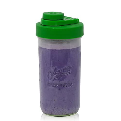 Mason Jar Drinking Cup Pint and Half Drinking Lid and Azure 24oz Jar