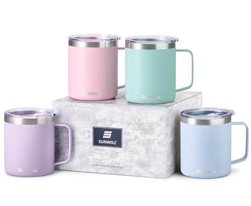 Travel Coffee Mugs Set of 4 (4 Count)
