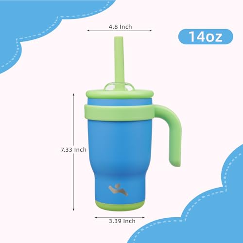 14 oz Tumbler with Handle and Straw
