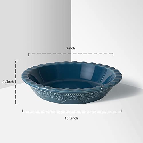 Pie Pan 9 Inch Ceramic Pie Dish (2 Count)