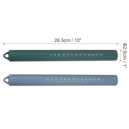 2pcs Silicone Rolling Pin 10" Stainless Silicone Surface Non (2 Count)