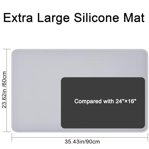 Silicone Mat 35.4"x23.6" Silicone Mats for Kitchen Counter Heat Resistant Mats for Countertop